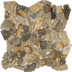 Fossil Wood Mini Opus Mix Beige Mosaic - stone tile